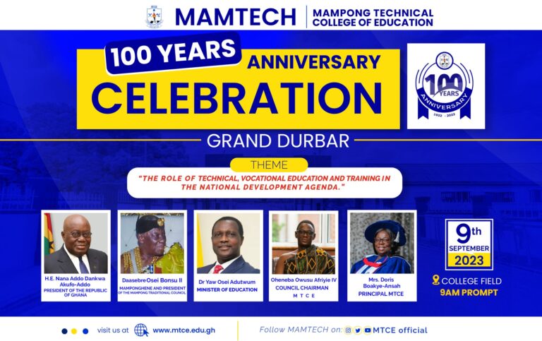 MAMPONG TECHNICAL COLLEGE OF EDUCATION LAUNCHES 100 YEARS ANNIVERSARY