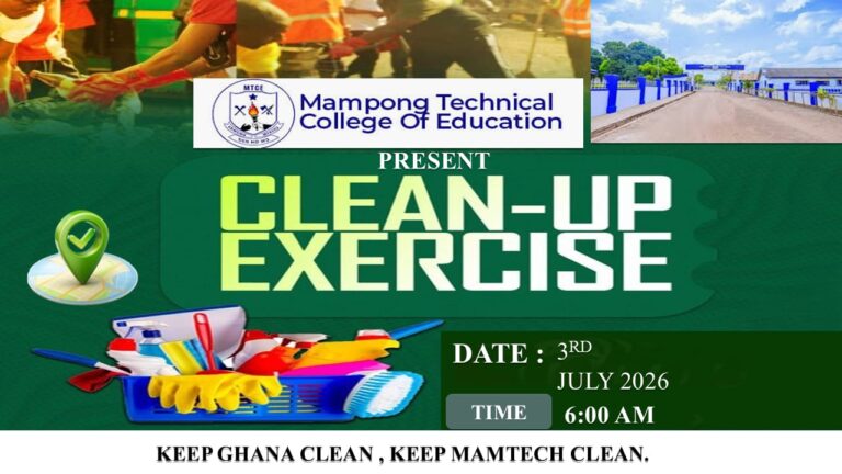 Mampong Technical College of Education Community Demonstrates Civic Commitment with Campus-Wide Clean-Up Exercise